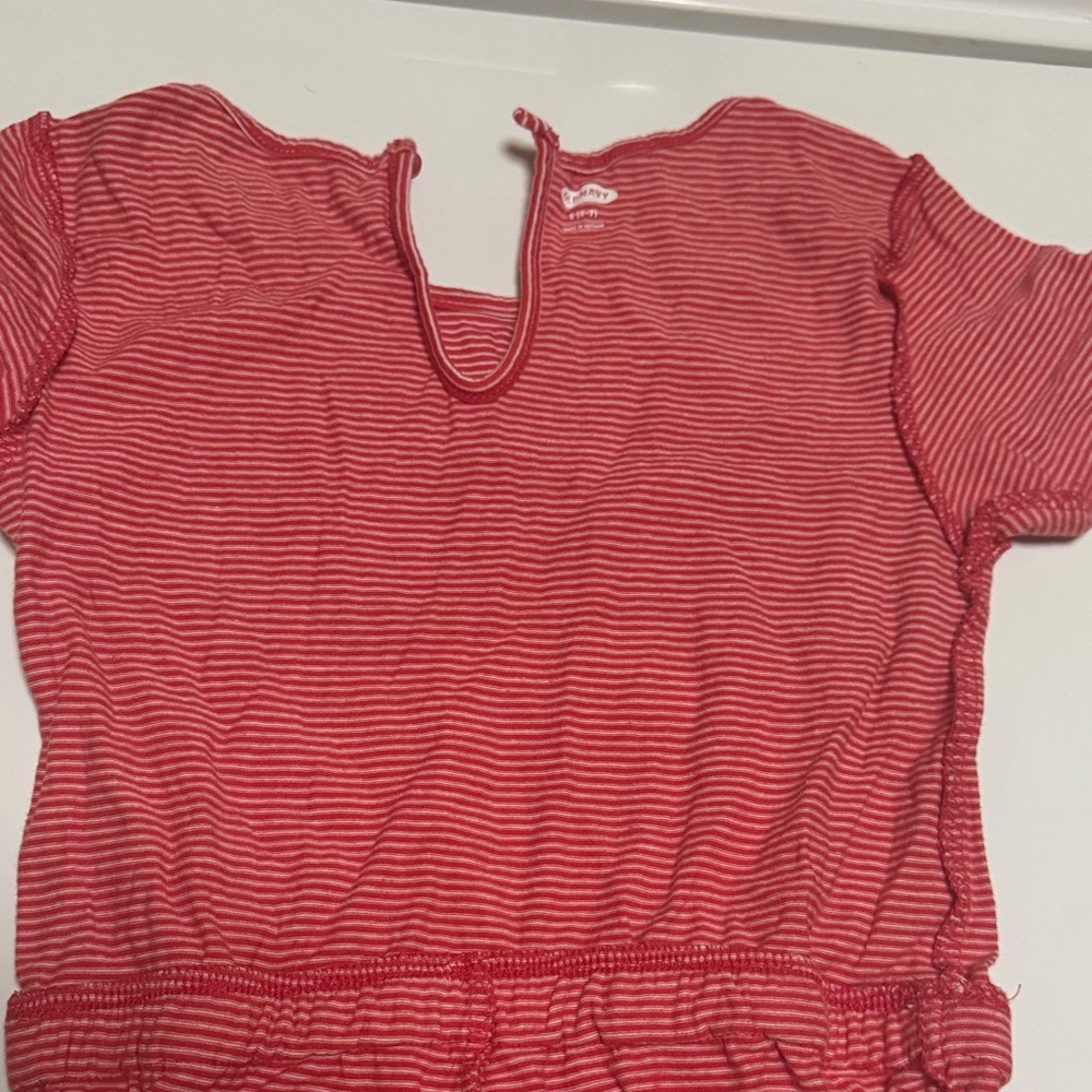 Old Navy Red Striped Kids Bodysuit